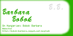 barbara bobok business card